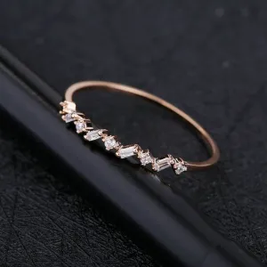 0.22CT Round Shape Moissanite Engagement Ring Rose Gold Unique Cluster Emerald Diamond wedding Jewelry For Anniversary gift for Her On Etsy