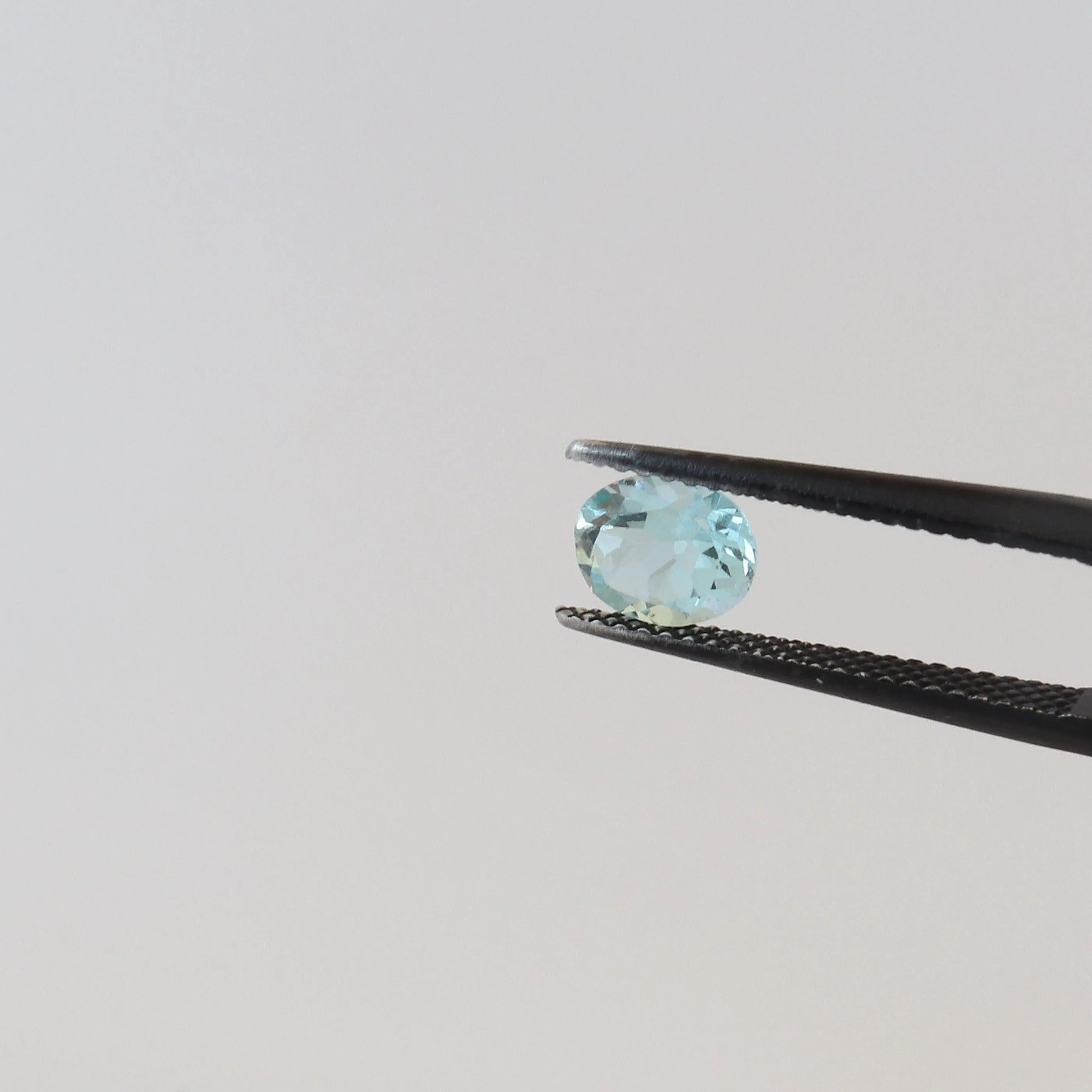 0.73ct Sky Blue Oval Topaz Stone