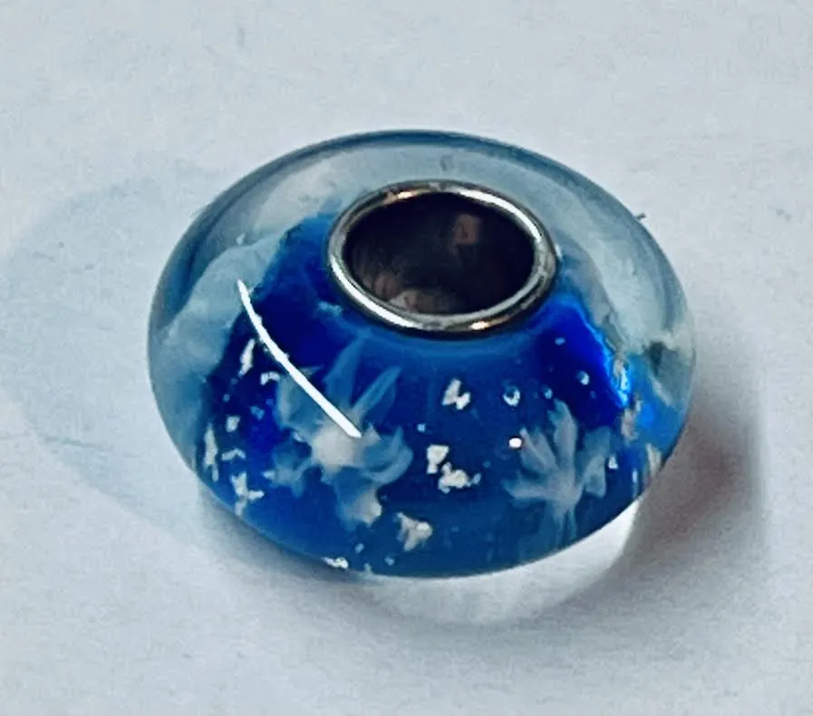 1 - Pandora Like Snowflake Bead