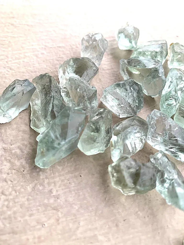 100 Grams Facet Grade Prasiolite for cutting