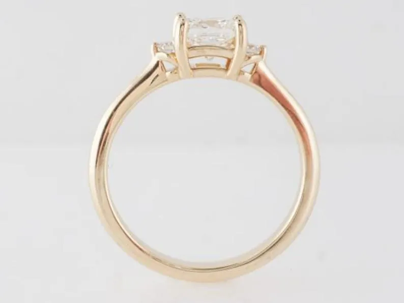 1.00CT Princess cut Esdomera Moissanite pave ring, Unique Love Ring, 14k White Gold Ring, Diamond wedding ring, bridal jewelry gifts