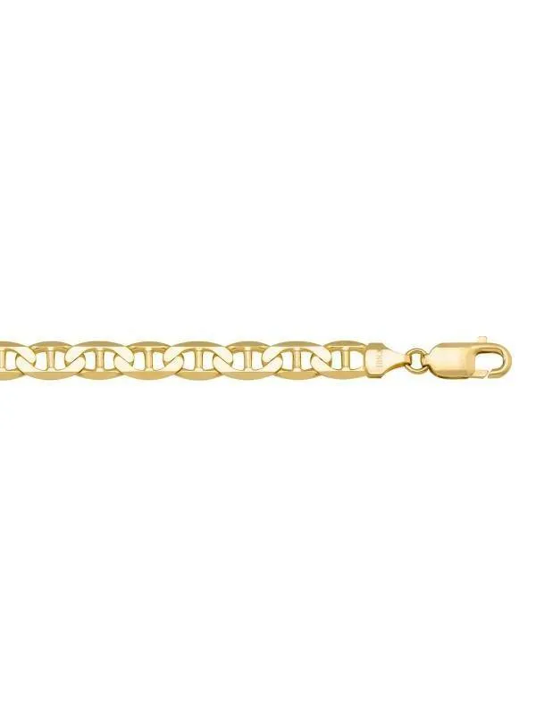 10k, 14k Yellow Gold Flat Anchor 7.0 mm Italian Bracelet