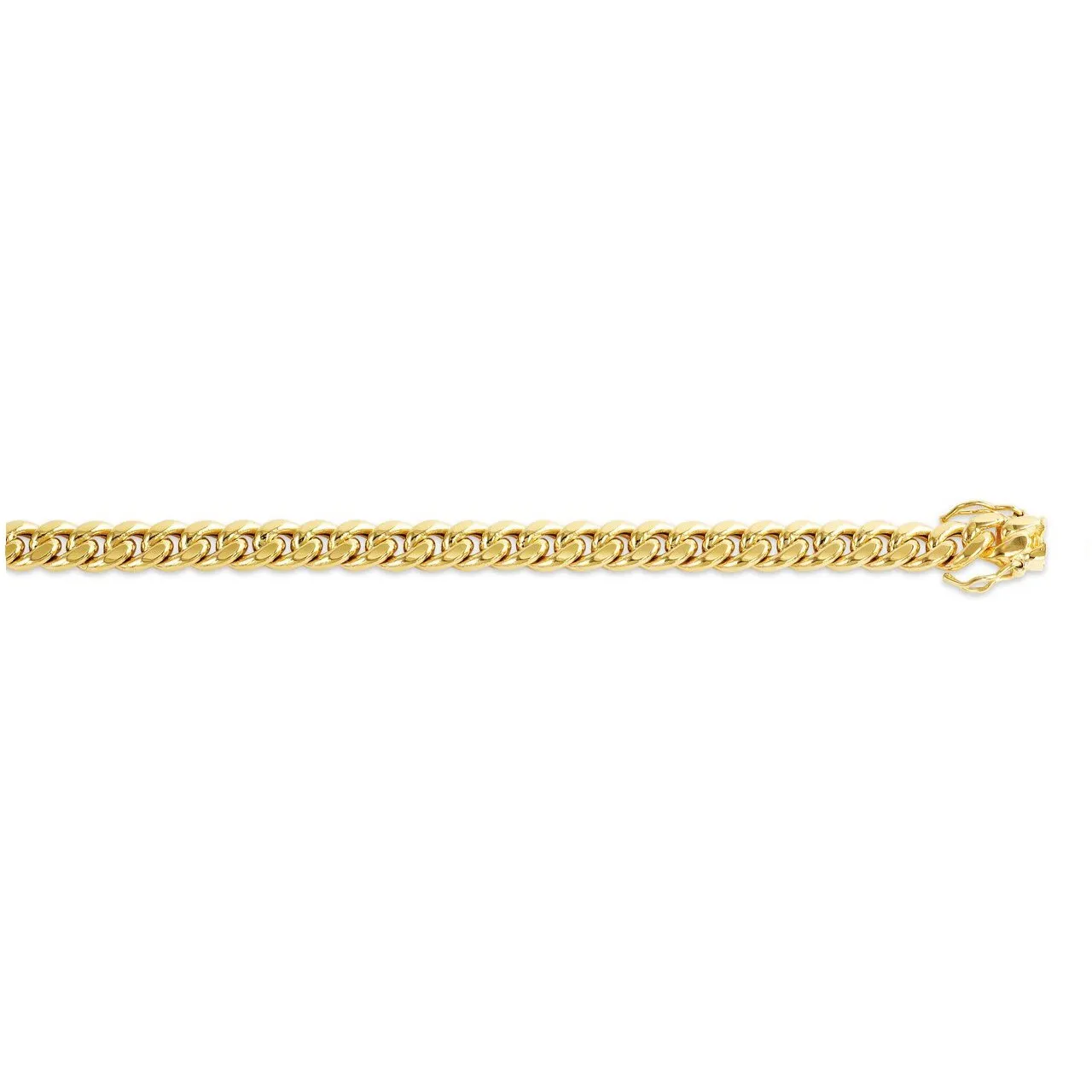 10K Yellow Gold (6.7mm) Cuban Link Bracelet 8.5"