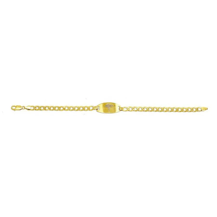 10K Yellow Gold Medical ID Mens (5mm) Curb Link Bracelet