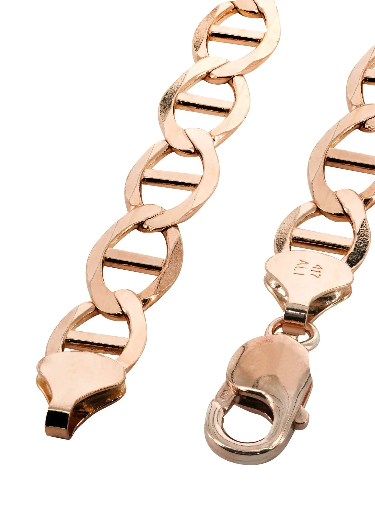 14K Rose Gold Bracelet Solid Mariner