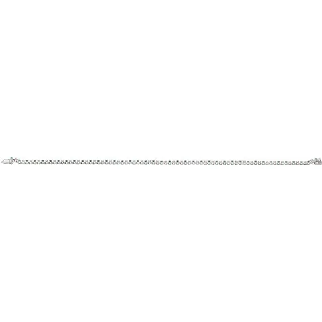 14K White Gold Natural Emerald & 5/8 CTW Natural Diamond Link 7 1/4" Bracelet