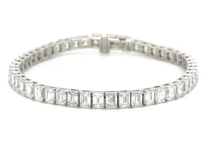 15.41carat Lab Diamond Emerald-cut Statement Tennis Bracelet