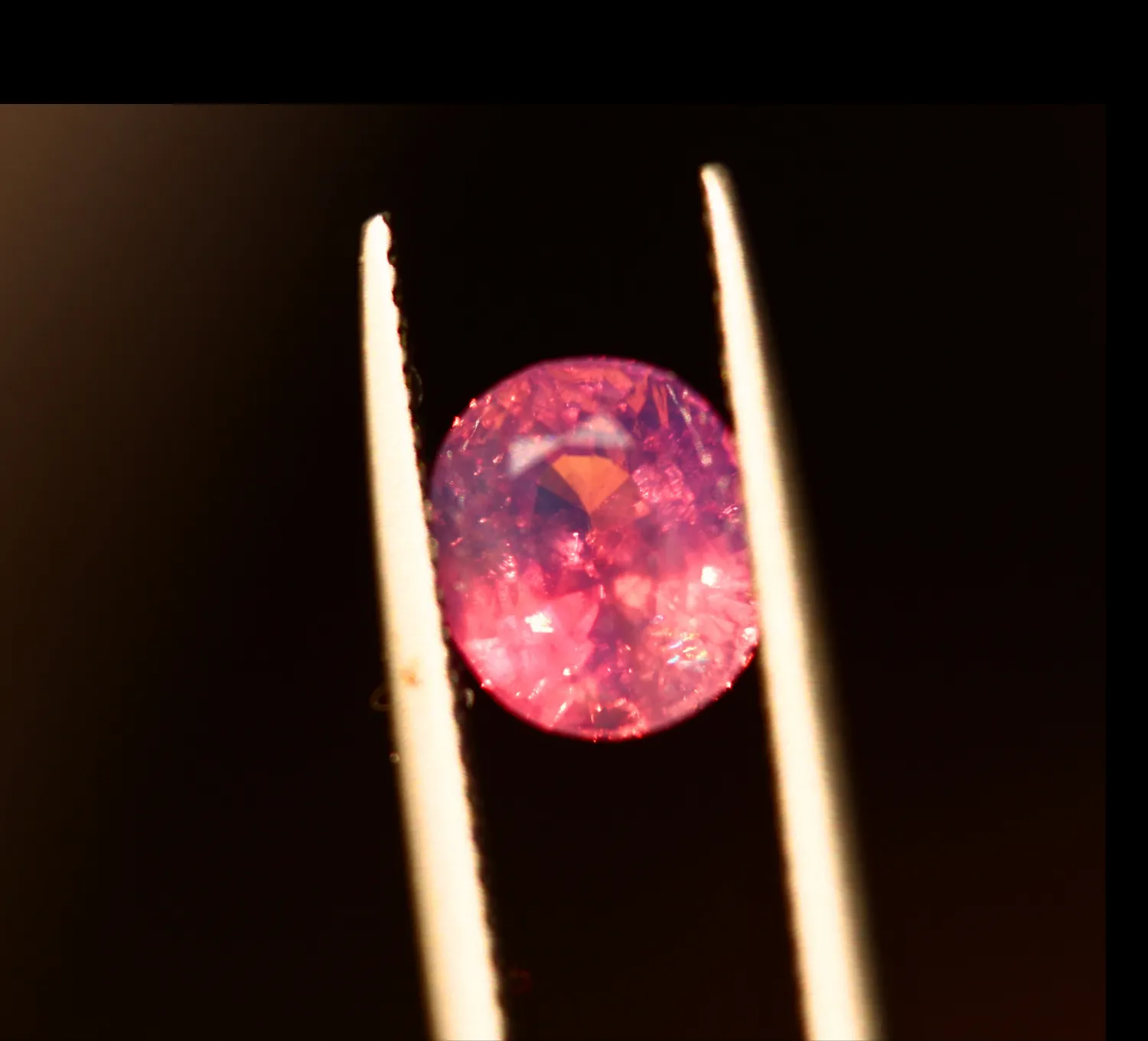 2.30 Carat Oval Natural Purplish Pink Kashmir Sapphire.