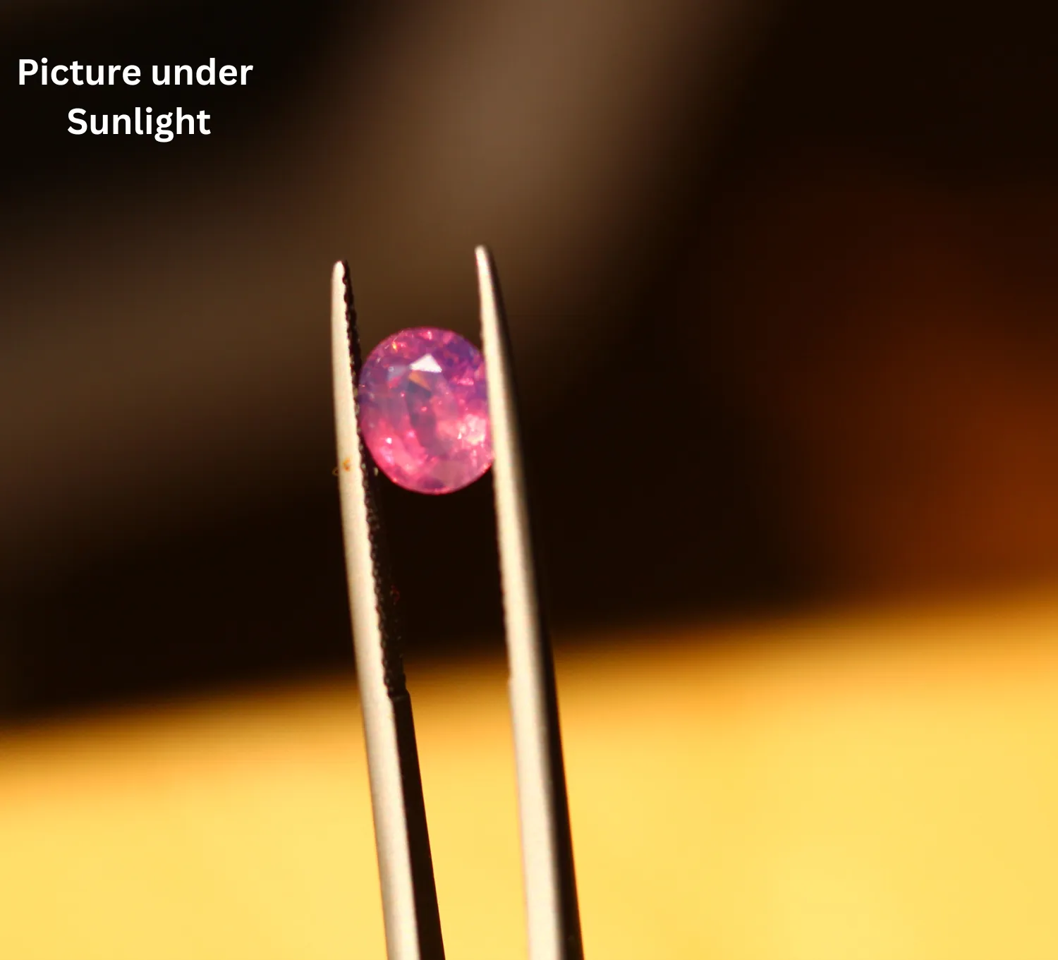 2.30 Carat Oval Natural Purplish Pink Kashmir Sapphire.