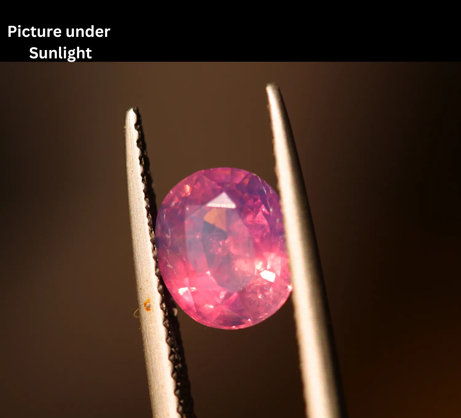 2.30 Carat Oval Natural Purplish Pink Kashmir Sapphire.