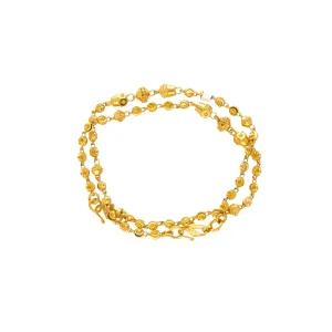 2K Yellow Gold Beaded Bracelet Set (7.2gm)