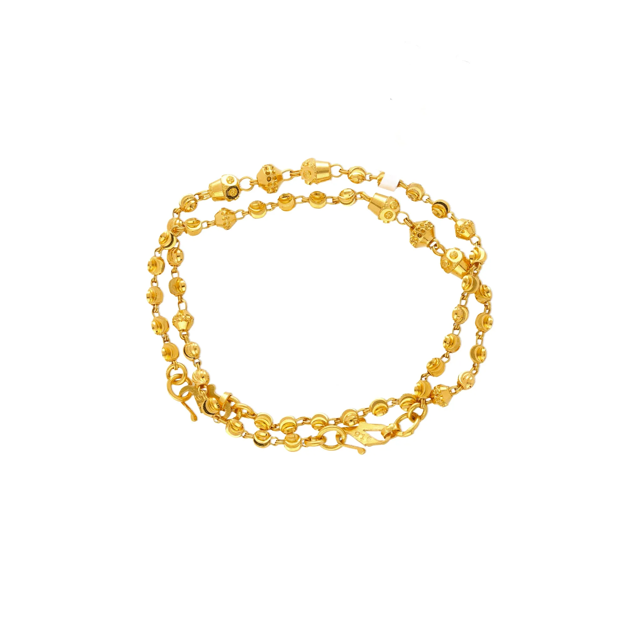 2K Yellow Gold Beaded Bracelet Set (7.2gm)