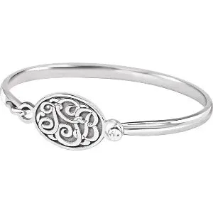 3-Letter Script Monogram Bangle 5" Bracelet 86196