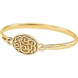 3-Letter Script Monogram Bangle 5" Bracelet 86196