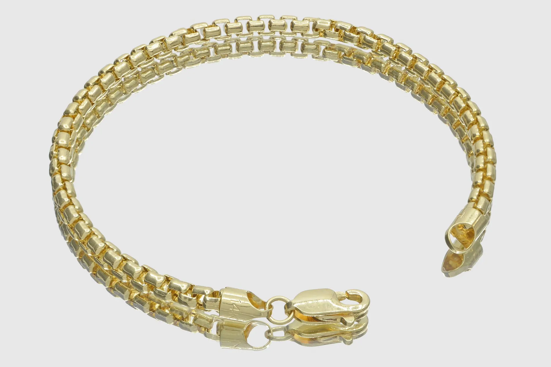 3.5mm Hollow Round Box Chain Bracelet