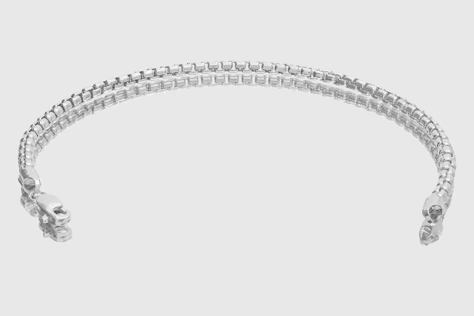 3.5mm Hollow Round Box Chain Bracelet