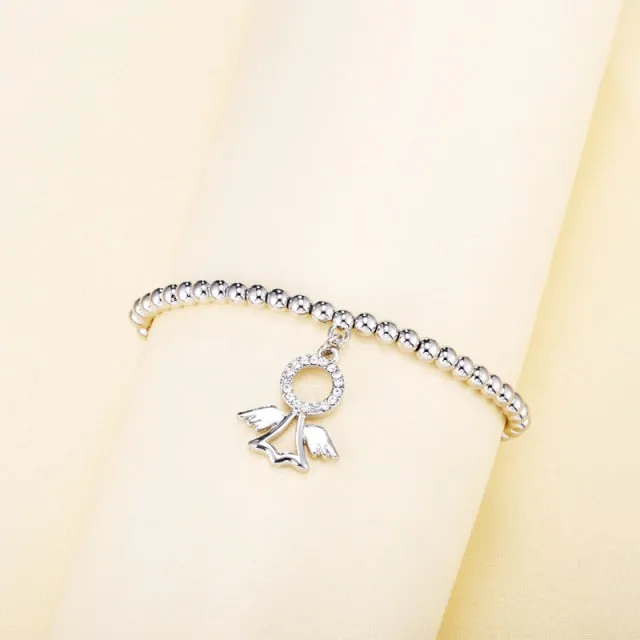 3pcs/set Beads Bracelets Gold Silvery