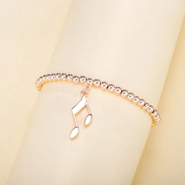 3pcs/set Beads Bracelets Gold Silvery