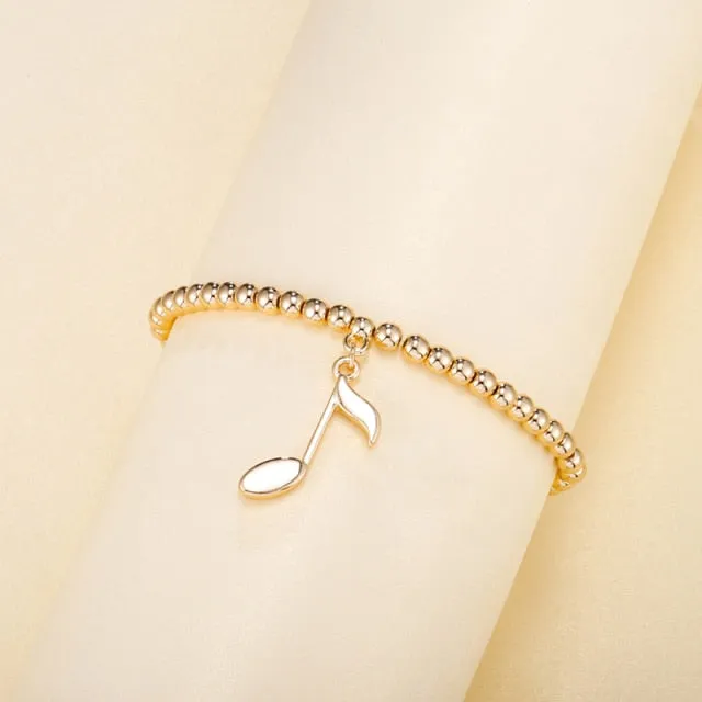3pcs/set Beads Bracelets Gold Silvery