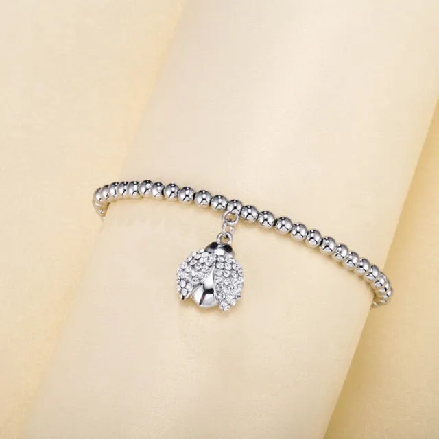 3pcs/set Beads Bracelets Gold Silvery