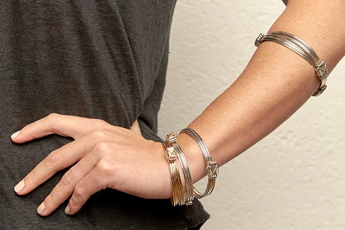 4 SILVER KNOT ELEPHANT HAIR 'STYLE' BRACELETS