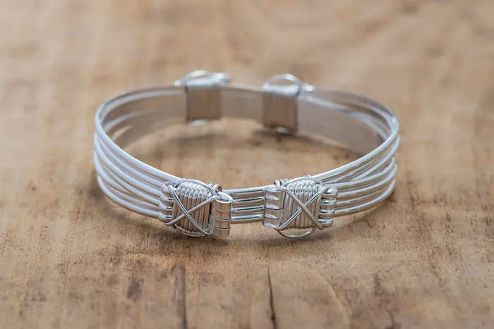 4 SILVER KNOT ELEPHANT HAIR 'STYLE' BRACELETS