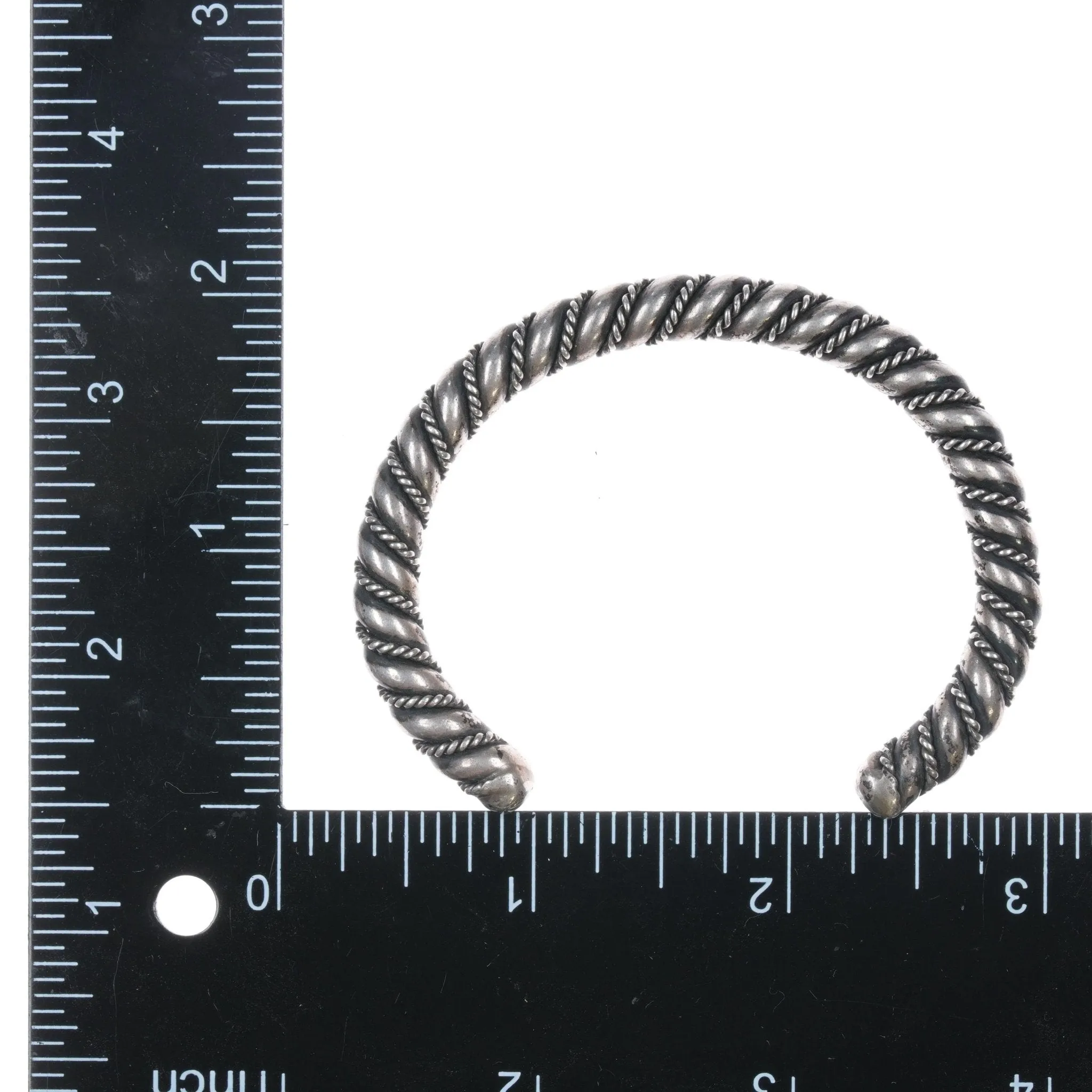 6.12" Heavy Navajo sterling twisted wire cuff bracelet