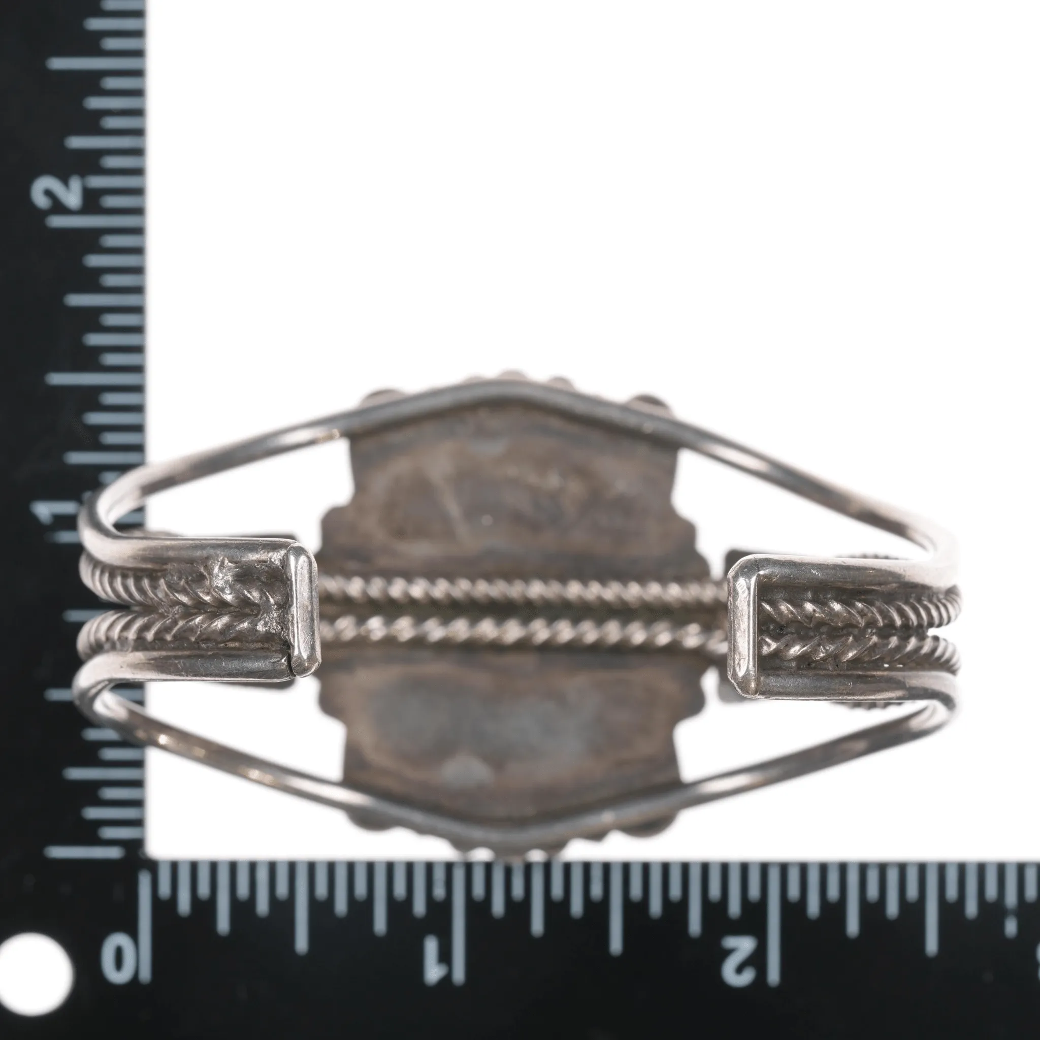 6.625" c1940's Native American silver high grade turquoise cuff bracelet