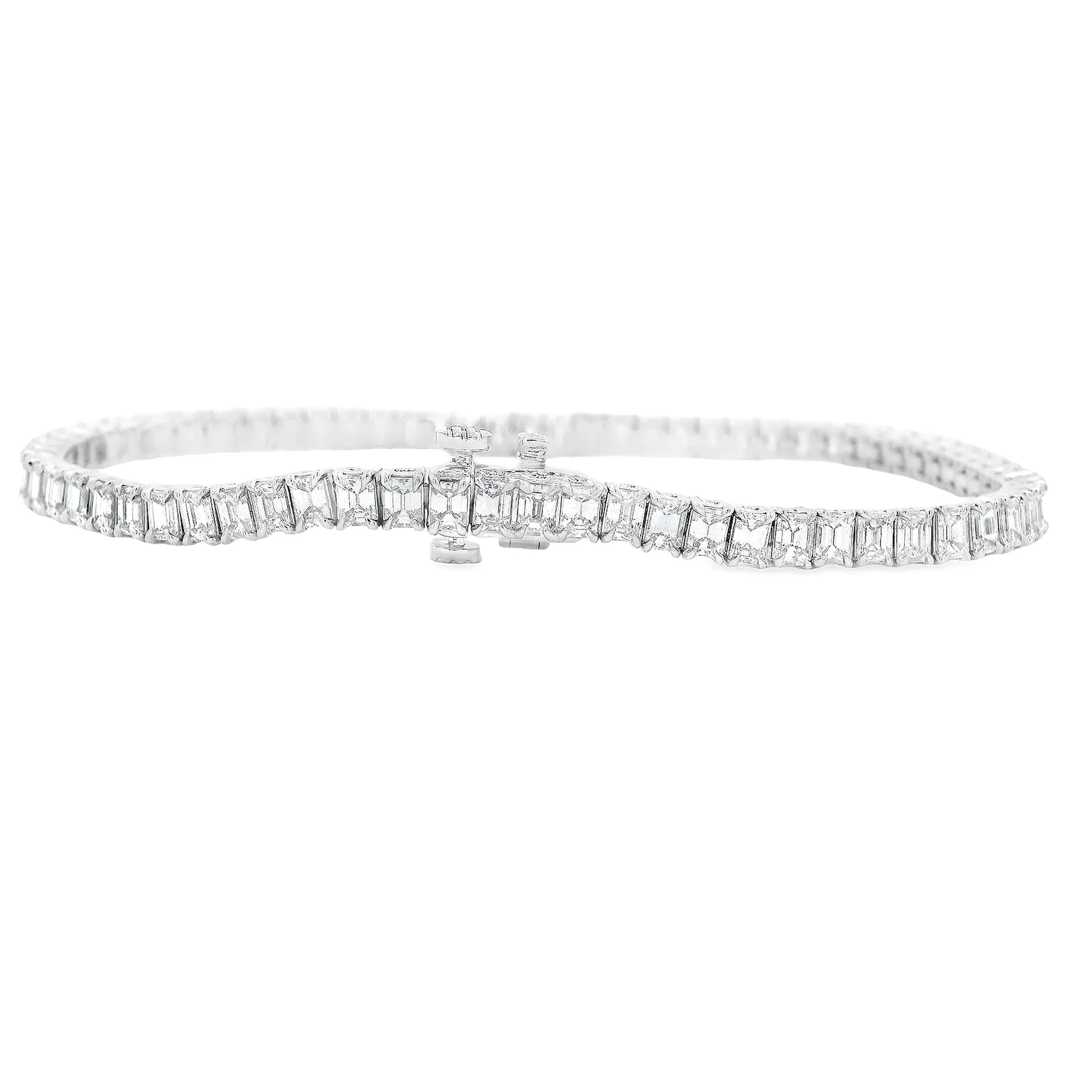 6.83ct 18k White Gold Diamond Bracelet