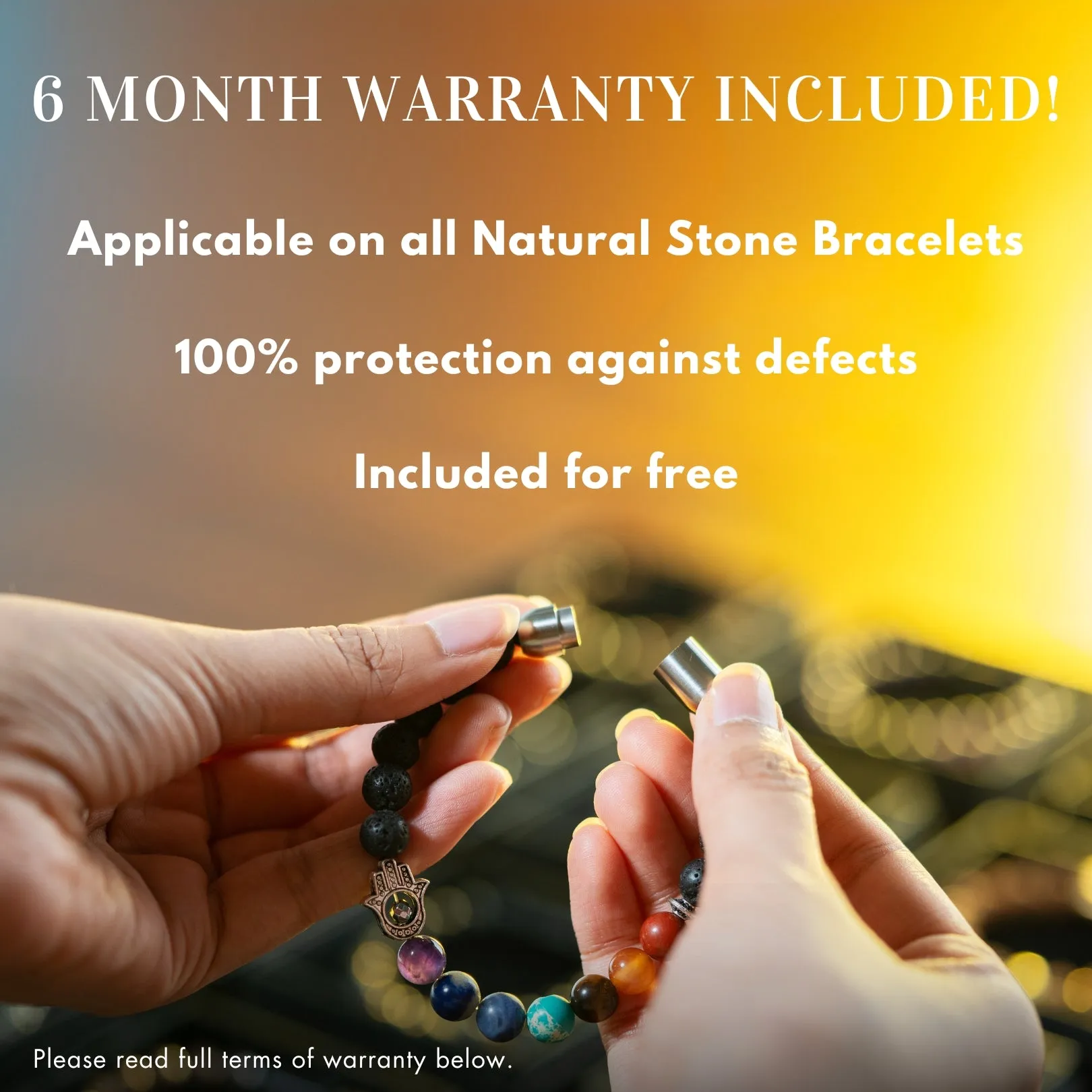 7 Chakra Natural Stone Couple Bracelet