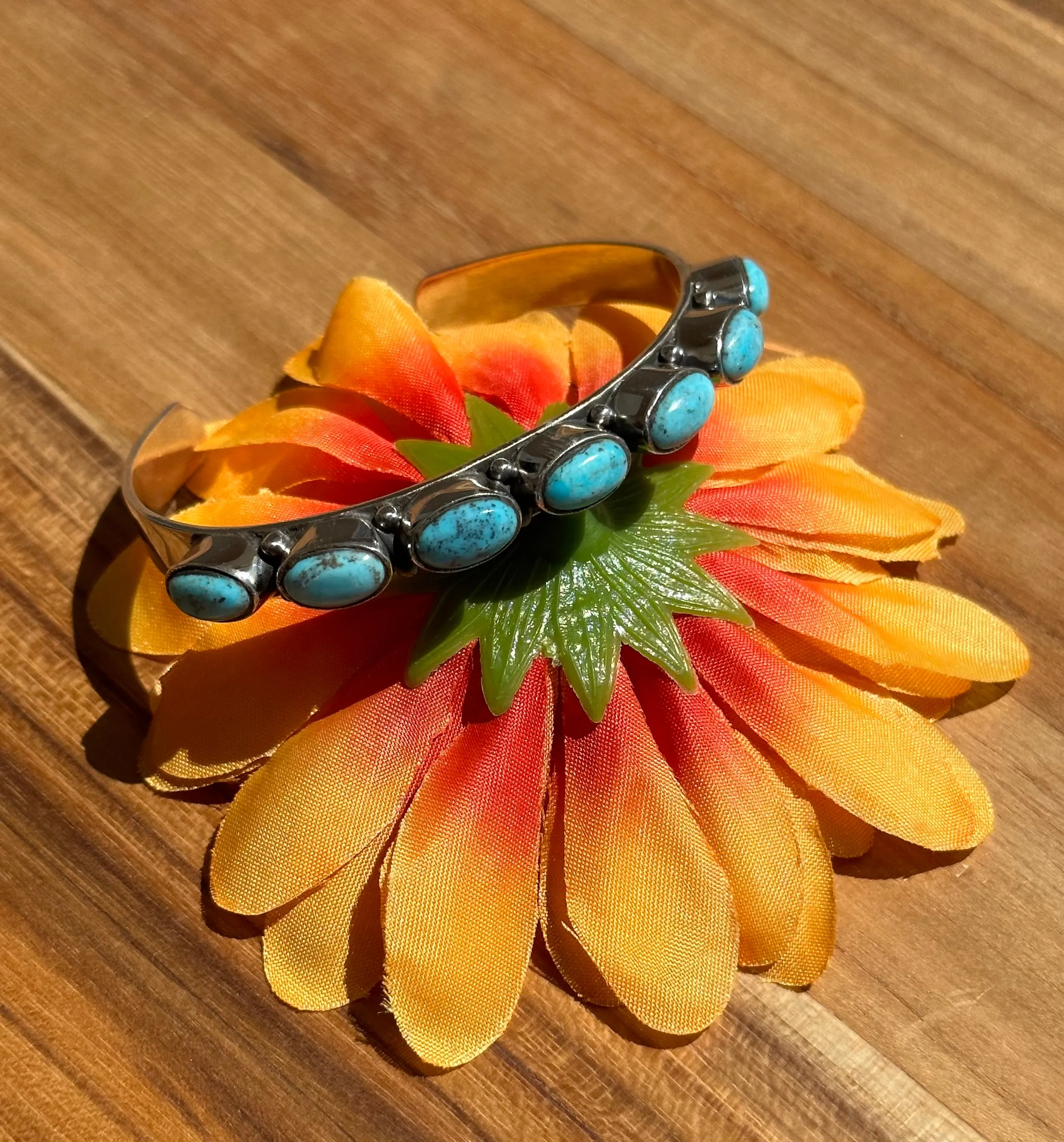 7 Stone Kingman Turquoise Cuff