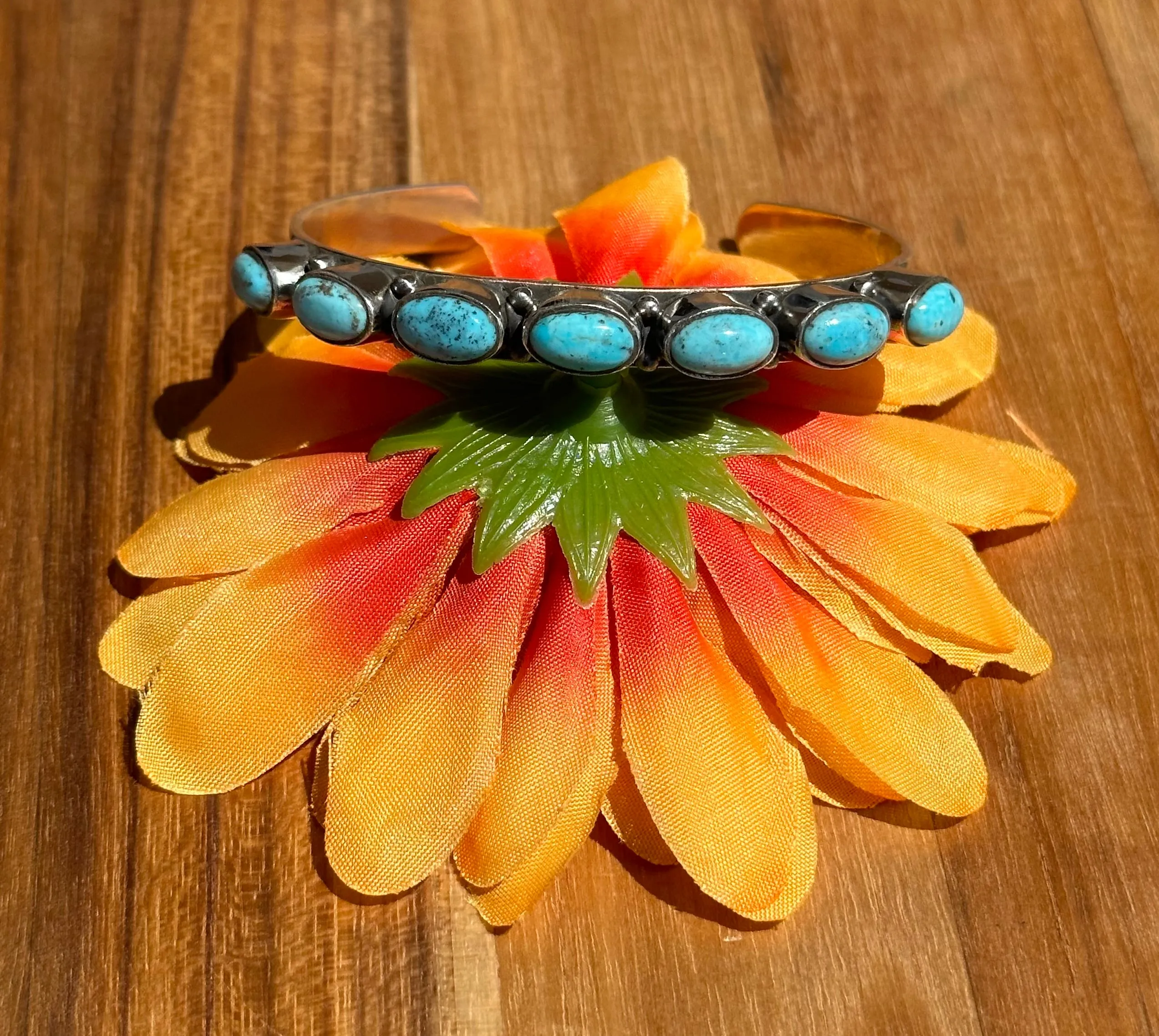 7 Stone Kingman Turquoise Cuff
