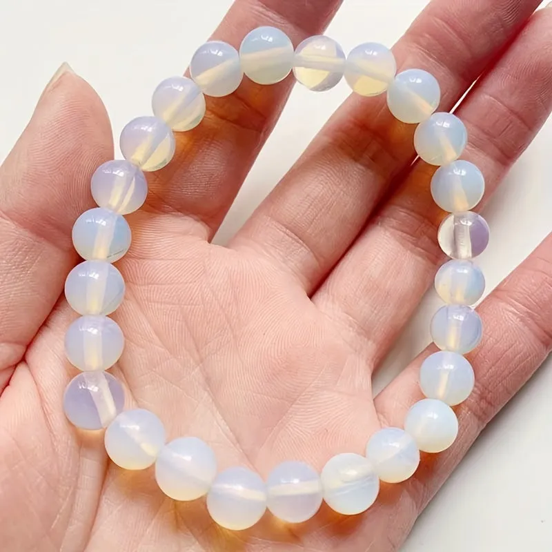 8mm Opal Moonstone Bracelet Elastic Rope Hand String