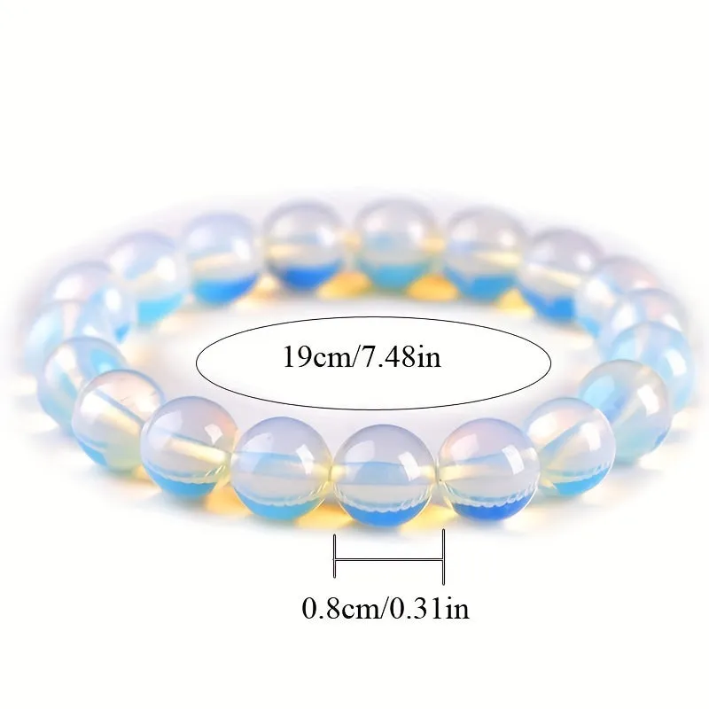 8mm Opal Moonstone Bracelet Elastic Rope Hand String
