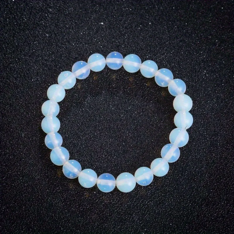 8mm Opal Moonstone Bracelet Elastic Rope Hand String