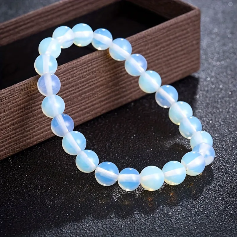 8mm Opal Moonstone Bracelet Elastic Rope Hand String