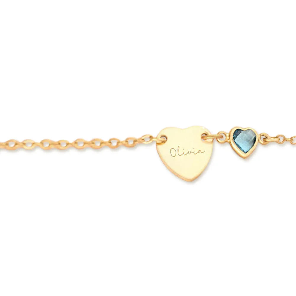 925 Silver Double Heart Shop Personalized Heart Bracelets