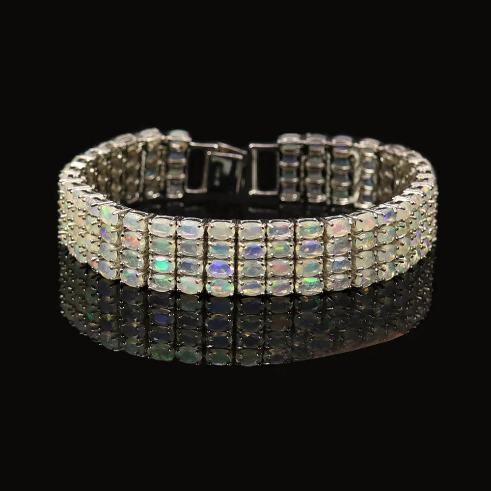 925 Silver Opal Bracelet