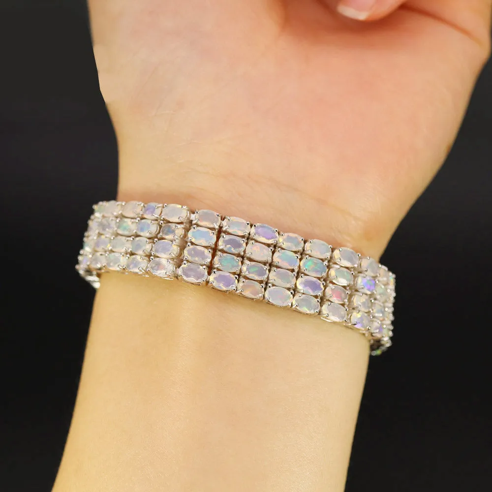 925 Silver Opal Bracelet