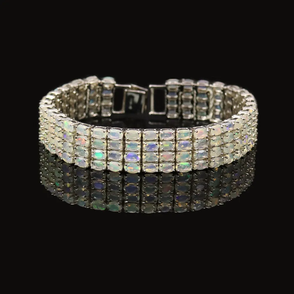 925 Silver Opal Bracelet