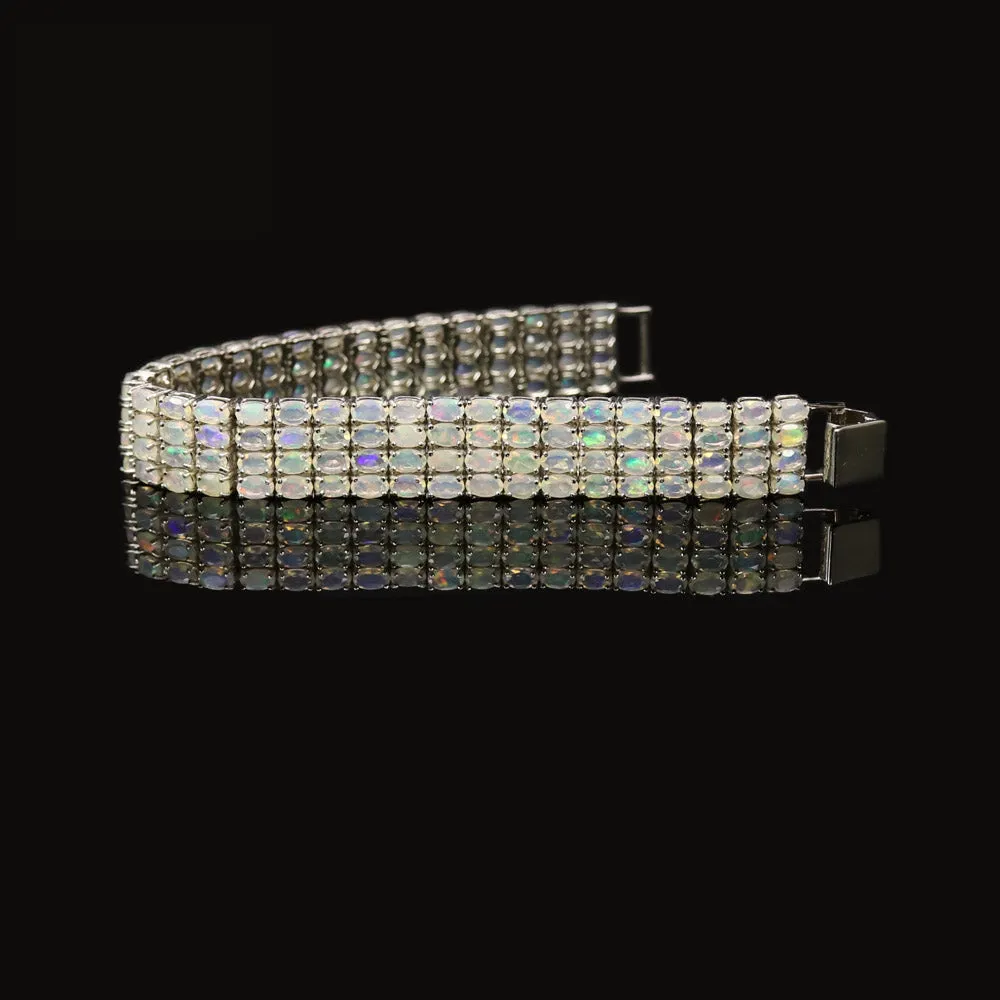 925 Silver Opal Bracelet