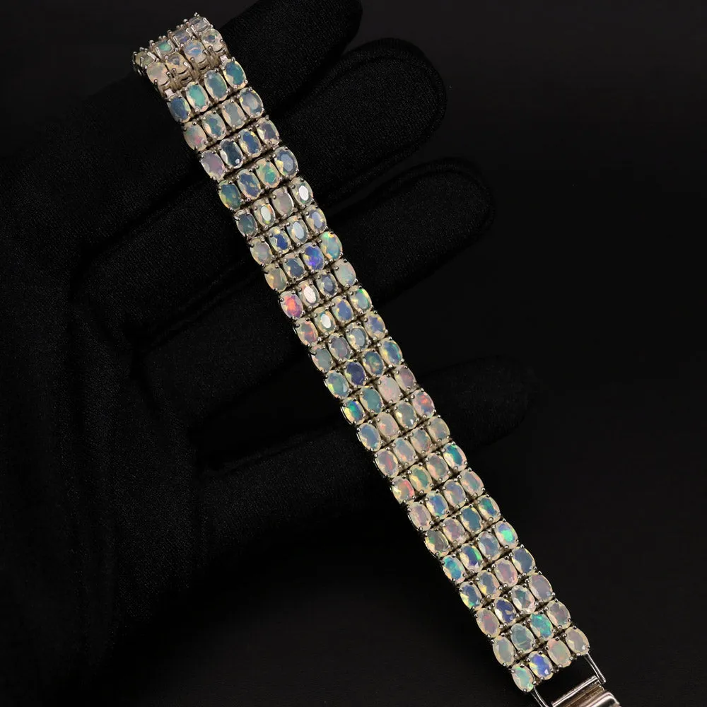925 Silver Opal Bracelet