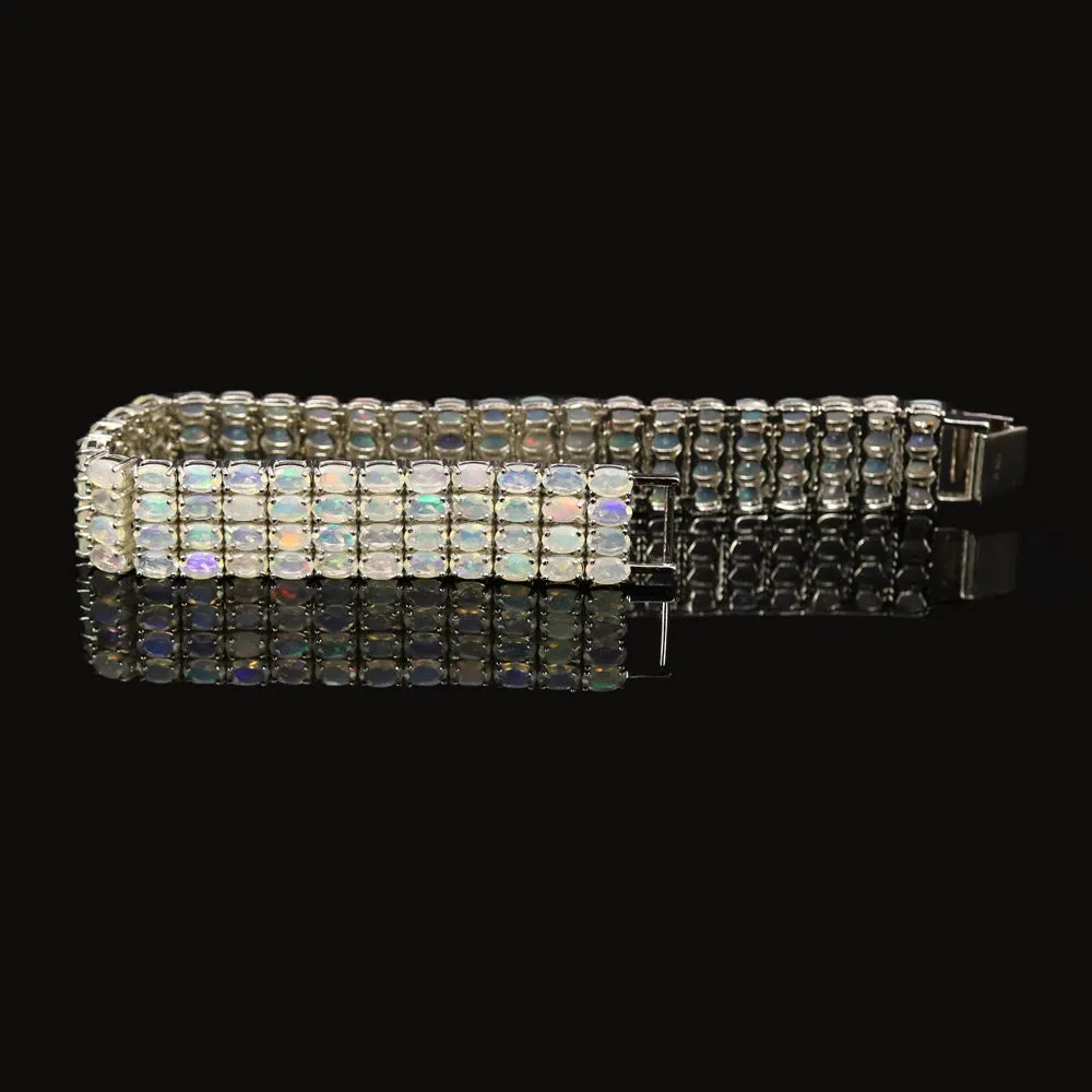 925 Silver Opal Bracelet