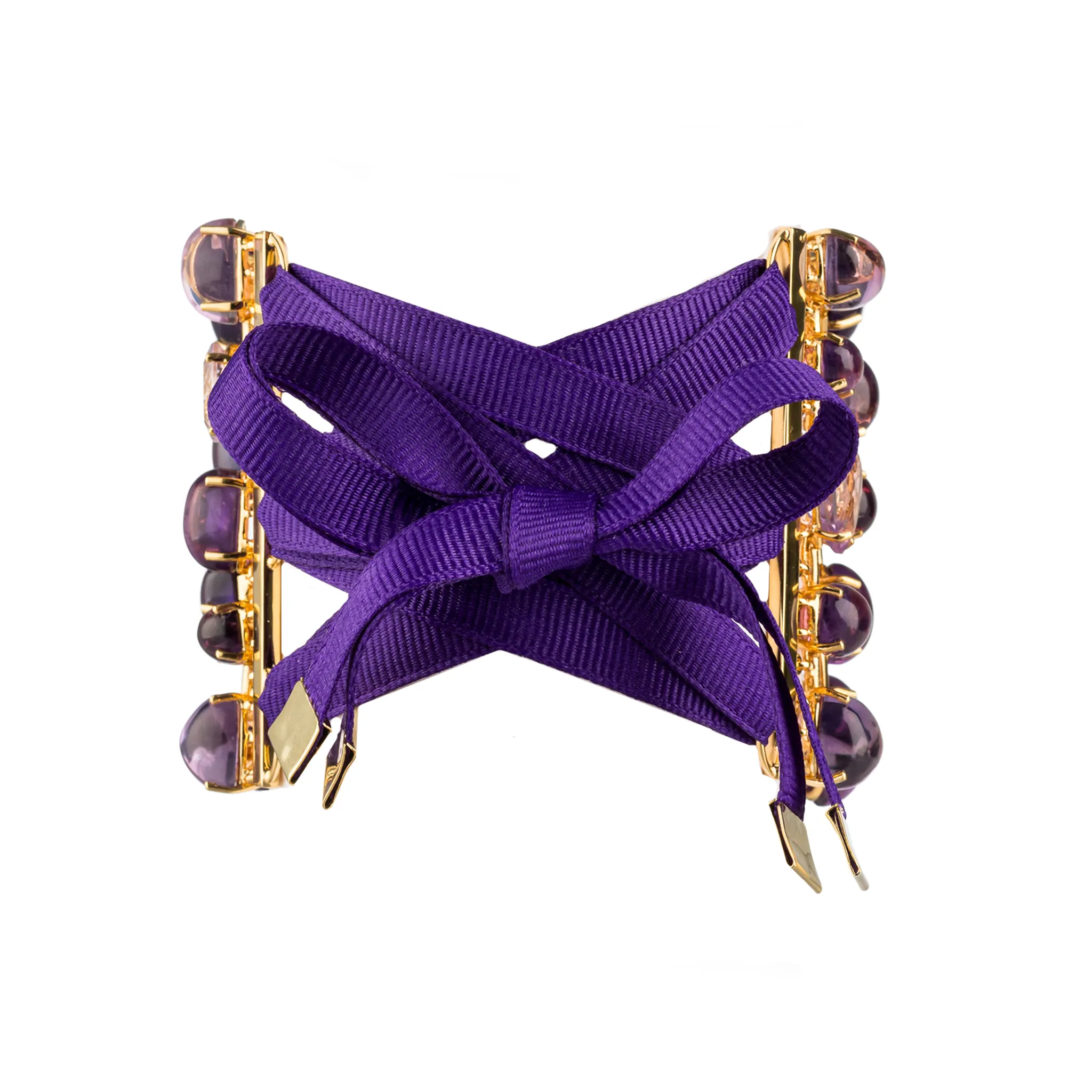 925 Silver Zinta Bracelet with Purple Sapphire