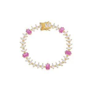 Adina Eden Colored Baguette X Marquise Tennis Bracelet