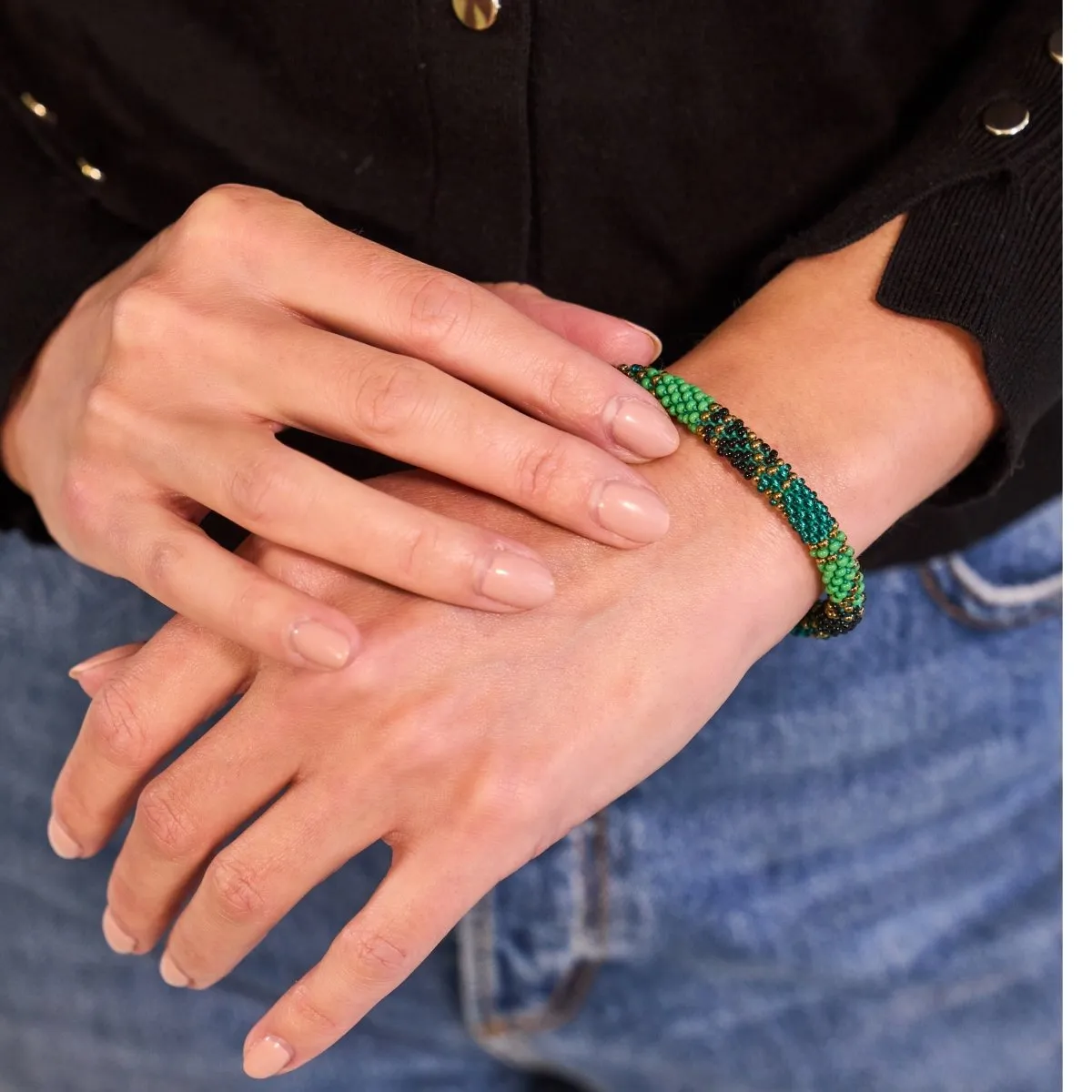 Amazon Dew | Himalayan Glass Bead Bracelet