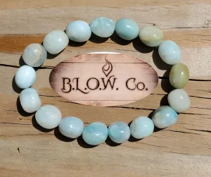 Amazonite Chakra Stone Jellybean Bracelet