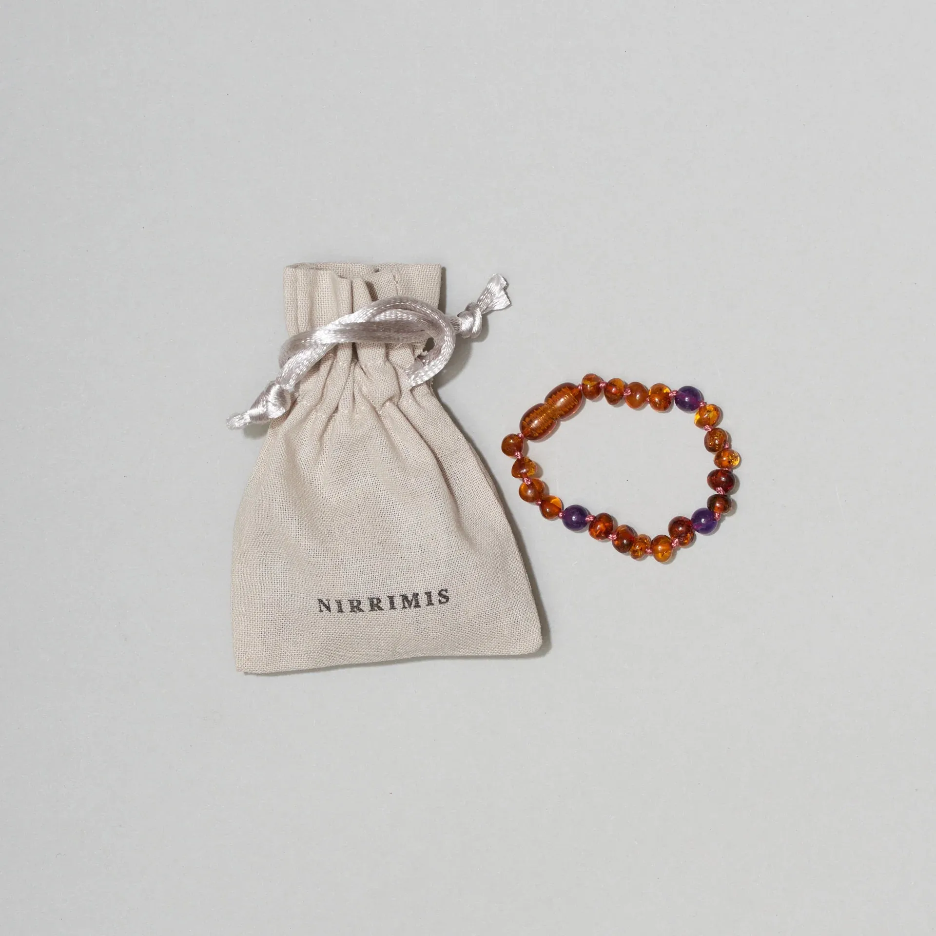 Amber/ Amethyst Bracelet