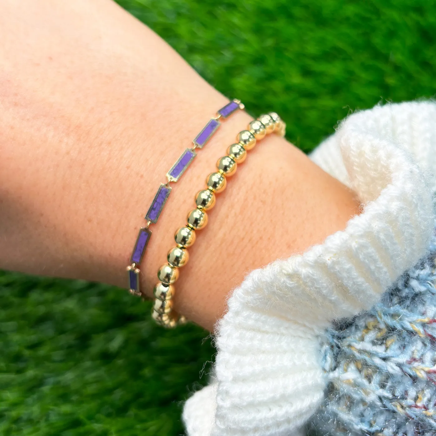 Amethyst Bar Bracelet