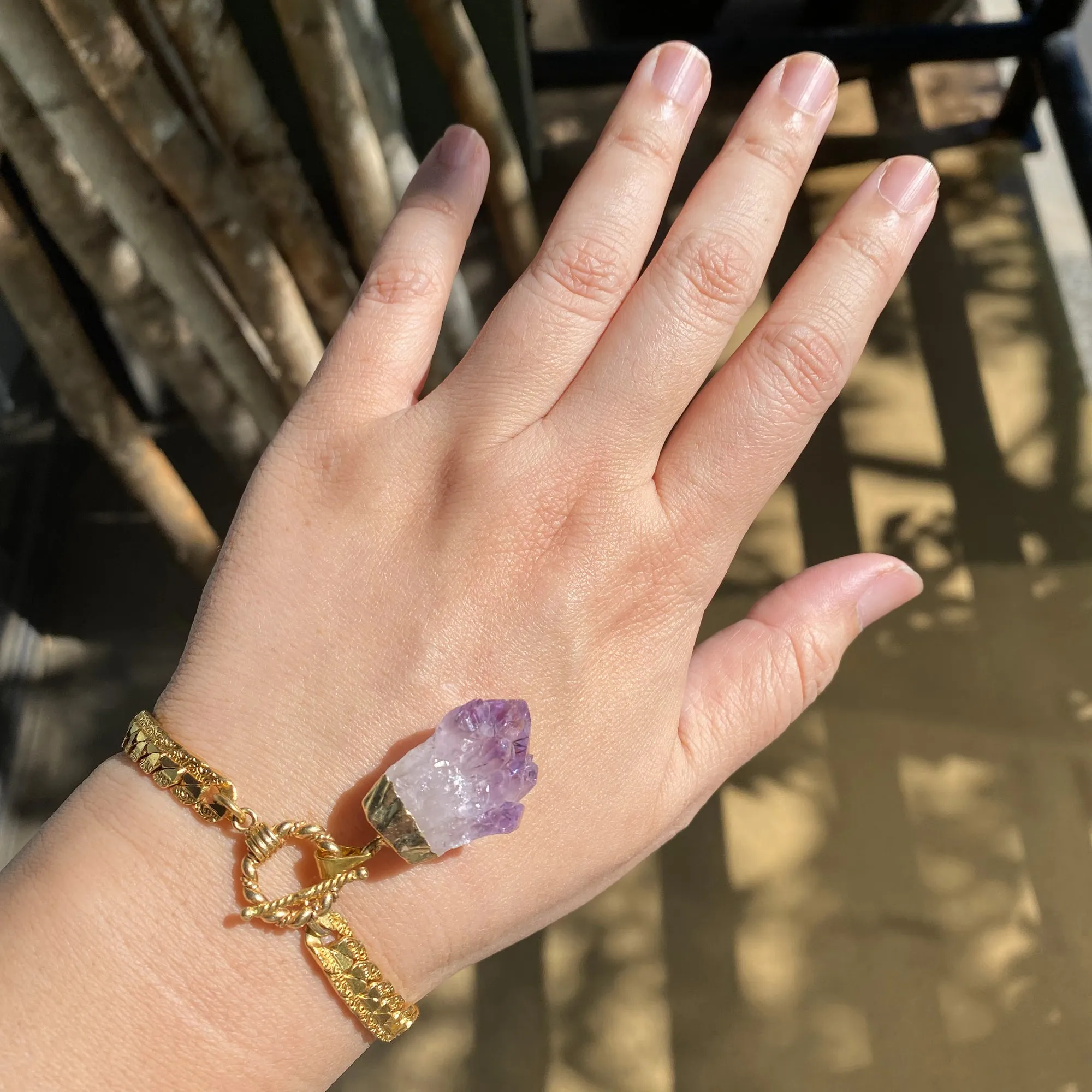 Amethyst nugget bracelet